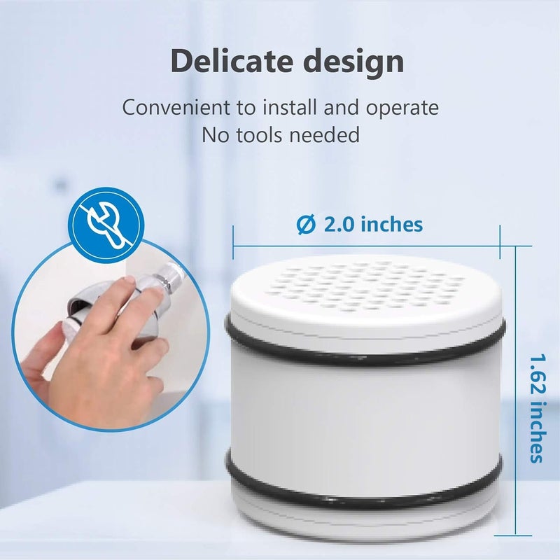 Waterspecialist WHR-140 Shower Filter Replacement Cartridge for CulliganÂ® WHR-140, WSH-C125, ISH-100, HSH-C135, Shower Head Water Filter, with Advanced KDF Filtration Material, Pack of 2 - Image 4